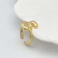 thumbnail image 2 of 14k Gold Plated Bubble Letters Ring For Women，Dainty Balloon Initial Letter Adjustable Charm Rings Open Simple Alphabet A-Z Fashion Gift Jewelry, 2 of 11
