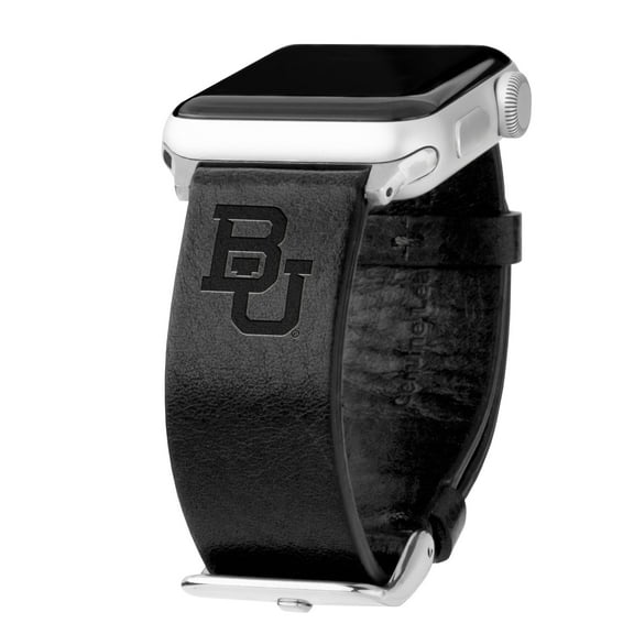 Bears Premium Leather Unisex Watch Band for Apple Watch - 42/44/45/49mm(46mm Series 10) Long Black by Affinity Bands