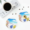 thumbnail image 4 of Lsque Pikmin Pattern 4" Drink Coasters Set of 6, Leather Absorbent Coasters, Table Coaster Set Decorative Coffee Cup Coasters Housewarming Gift, 4 of 7