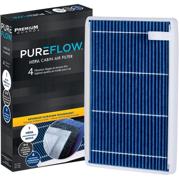 PureFlow HEPA Cabin Air Filter PC5245HX | Fits 2006-2011 Chevrolet Impala, 2005-2009 Buick LaCrosse, 2014-2016 Chevrolet Impala Limited, 2006-2007 Monte Carlo, 2005-2008 Pontiac Grand Prix
