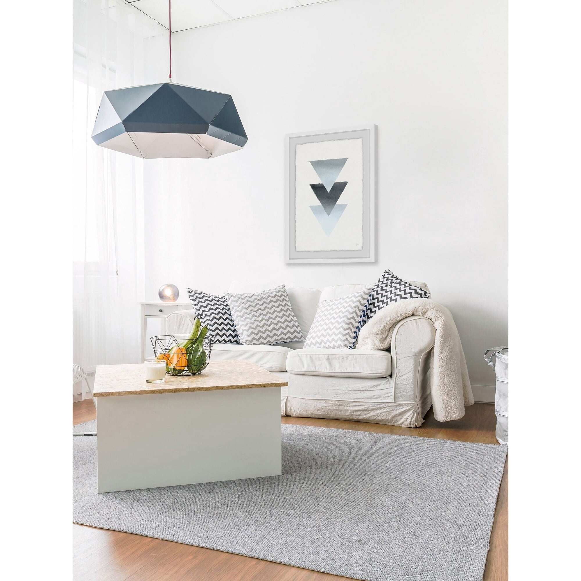 Shades of Blue Framed Painting Print