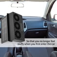 thumbnail image 2 of Car Window Exhaust Fan Solar Power&USB Charging 3 Air Outlet Auto Ventilation Fan Car Radiator Cooling Fan with Three Air Outlet Car Vent Cooler Solar Vent Fan for Car (Black), 2 of 7