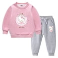 thumbnail image 3 of Ropa para niños de Hello Kitty, conjunto con capucha con estampado bonito, deportes informales de invierno para niñas, manga larga, además de ropa cálida de terciopelo para niños, 3 of 5