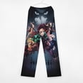 thumbnail image 3 of Demon Slayer Pajama Pants Long Sleep Pants Soft Elastic Waist PJ Bottoms Lounge Pants, 3 of 7