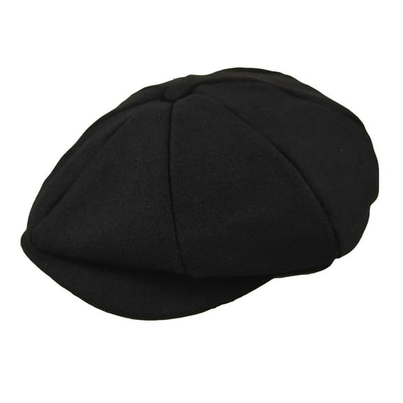 HNMKIU Men's Solid Color Eight-Panel Forward Painter Newsboy Cap Unisex Casual Hat for Fathers and Daily Fashion Outfits Black,XL