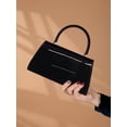 thumbnail image 6 of RUMANLAND Women's Patent Leather Evening Bag, Top Handle Clutch Purse with Glossy Finish and Elegant Structured Design, 6 of 7