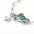 thumbnail image 2 of Charm Bracelets with Alloy Starfish Charms and Alloy Enamel Sea Turtle Links 304 Stainless Steel Paperclip Chains and Lobster Claw Clasps Stainless Steel Color 7-1/2 inch(19.2cm), 2 of 4