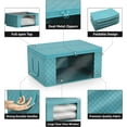 thumbnail image 5 of Sorbus Foldable Storage Bag Organizers, Clear Window & Carry Handles, Great for Clothes, Blankets, Closets, Bedrooms, and More, 19" L X 14" W X 8" H (3 Pack), 5 of 7
