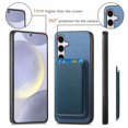 thumbnail image 3 of Allytechgroup 2 in 1 Detachable Wallet Case for Samsung Galaxy S25 Ultra, [Compatible with MagSafe] Luxury PU Leather Card Holder Soft Bumper Shockproof Anti-Scratch Magnetic Case, Blue, 3 of 12