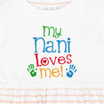 thumbnail image 4 of Inktastic My Nani Grandma Loves Me Girls Baby Dress, 4 of 5