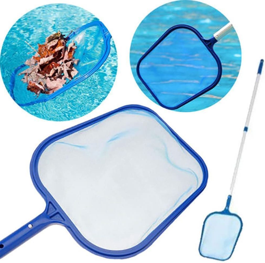 FULenQnu Pool Skimmer Net Leaf Rake Deep Mesh Bag, Professional