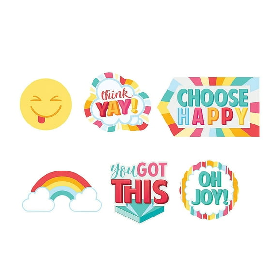 Happy Day Cut Outs - Party Decor - 6 Pieces
