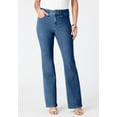 thumbnail image 2 of Roaman's Women's Plus Size High-Rise Tummy Control Bootcut Jeans, 2 of 4