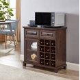 thumbnail image 2 of Gramercy Way Small Mahogany Bar Cabinet with Glass Door, 2 of 10