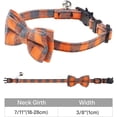 thumbnail image 5 of Collar antiestrangulamiento para gatos, collar con cascabel y pajarita, collares bonitos para gatitos y gatos, 1 unidad, naranja, 5 of 5