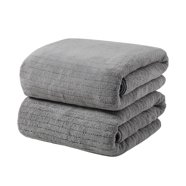 Yhmxh Toalla de baño grande de terciopelo, gruesa, absorbente, suave y de secado rápido para adultos.
