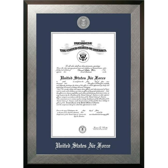 Campus Images  11 x 14 in. Patriot Frames Air Force Certificate Honors Silver Frame with Silver Medallion