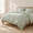 Green Gingham-King, variant on Red Gingham Ruffle King Duvet Cover