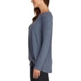 thumbnail image 2 of Max & Mia Women's Top Sz S Long Sleeve Side Twist Tunic Gray, 2 of 3