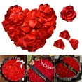 thumbnail image 2 of 273 Pcs Pre-made Satin Ribbon Rose Petals Handmade Half-Finished Eternal Rose Petal DIY Everlasting Floral Bouquets for Wedding Anniversary Birthday, 2 of 8