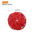 thumbnail image 2 of 12 Pcs Wicker Rattan Balls 1.6 Inch Rattan Decorative Balls for Vase Fillers Home Decor Red, 2 of 5