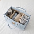 thumbnail image 4 of Pcksrro Diaper Caddy Portable Quilted Basket With Removable Dividers Handles For Nursery Nursery Storage Basket For Diapers Wipes Toys Baby Black, 4 of 9