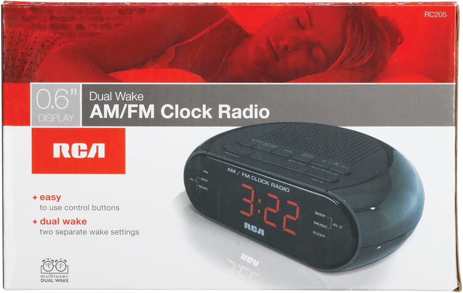 Zoom ind fordøjelse løbetur RCA Dual Wake Clock Radio - Walmart.com