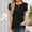 Black, variant on Womens Summer Tops with Short Sleeves Short Sleeve Shirt Women T Shirts Solid Color Tops Plus Plus Size Blouses for Women Dressy My Reorder List