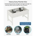 thumbnail image 4 of HDPE Raised Garden Bed with Legs, Outdoor Weather-Resistant Elevated Planter Box Stand for Seeds, Herbs, Flowers, Vegetables (White), 4 of 7