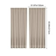 thumbnail image 3 of Polyester Semi-Sheer Curtain Panel | Rod Pocket Style | Solid Color Options Black, Navy, Gray, Beige, Blue, Green | Double-String Sheers | 83.86x51.97in | 1 Piece, 3 of 6