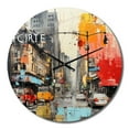 thumbnail image 2 of Designart "Urban composition II" Abstract Collages Oversized Wall Clock, 2 of 5