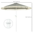thumbnail image 3 of Outsunny Parasol de Patio Extérieur avec Inclinaison, Évent et Manivelle, pour Table, Gris, 3 of 10