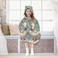thumbnail image 7 of FORMRS Wearable Blanket Hoodie with Sleeves for Kids Cozy Flannel Sweatshirt, Winter Goose Scarves, 7 of 7