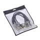 thumbnail image 4 of Cable de audio ammoon 30cm / 12in Instrumento del Pedal del Efecto de la Guitarra Cable de Conexión 1/4in Plata Enchufe en Ángulo Recto Chaqueta Negra del PVC, Paquete de 6 Unidades Tomshoo Cable de audio, 4 of 6