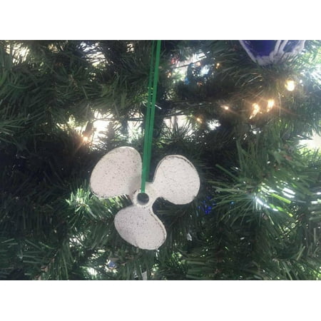Christmas Tree Ornament Ideas Whitewashed Cast Iron Propeller Christmas Ornament 4