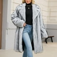 thumbnail image 5 of DAFPZW Long Faux Fur Coat for Women Fall Winter Trench Coat Casual Shaggy Fluffy Jacket Warm Cardigan Outerwear, 5 of 9