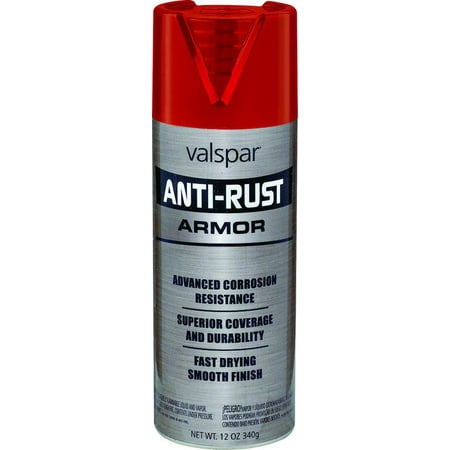 Valspar 21900 Armor Anti-Rust Enamel Spray Paint, 12 oz Aerosol Can, Safety Red?