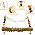 thumbnail image 3 of Columpio de madera para animales, juguete para gallinas, columpio para gallinas, accesorios para gallineros, columpio para periquitos, juguetes para pájaros, loros grandes, guacamayos, gallinas, 3 of 4