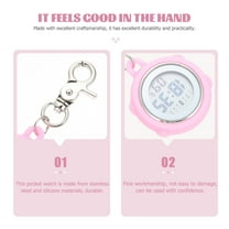 Amosfun Digital Clip On Nurse Watch Medical Style Stainless Steel 1Pcs Women Daily Use 3.9*1.7in