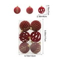 thumbnail image 3 of CuiLiyq 6 PCS Velvet Christmas Balls, 2.36" Shatterproof Xmas Bulbs Decorations Set, for Xmas Decorative Hanging Ornaments Christmas Tree Decoration (Red), 3 of 7