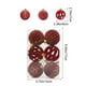 thumbnail image 3 of pstuiky Bolas navideñas de 6 cm con acabado flocado, bolas colgantes de plástico brillante, adorno para árbol de Navidad, juego de seis, 3 of 7