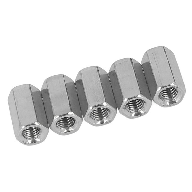 Fine Thread Coupling Nuts, 304 Stainless Steel Hex Coupling Nut Standard Size 20PCS For Stud Connection