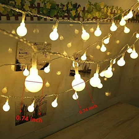 100 Led Globe String Lights Ball Christmas Lights Indoor