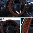 thumbnail image 3 of Riwesomey Auto decoración invierno cálido Universal Car-styling cálido felpa cubre coche volante cubierta perla terciopelo Automoción decorativa y accesorios café, 3 of 5