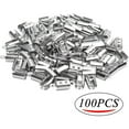 thumbnail image 2 of Fold Over Crimp Ends,100Pcs Stainless Steel Fold Crimp Ends Terminators Clasp Clamp Tips for Necklace Cord, Tassel, Leather Jewelry Making, 2 of 7