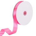 thumbnail image 1 of Uxcell Satin Ribbon, Single Face Polyester Satin Ribbon for Gift Wrapping, Crafts Fuchsia 1 inch, 1 of 7