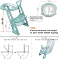 thumbnail image 4 of BlueSnail 3 Step Plastic Potty Training Toilet Seat with Step Stool Ladder for Kids (Light Green PU), 4 of 7