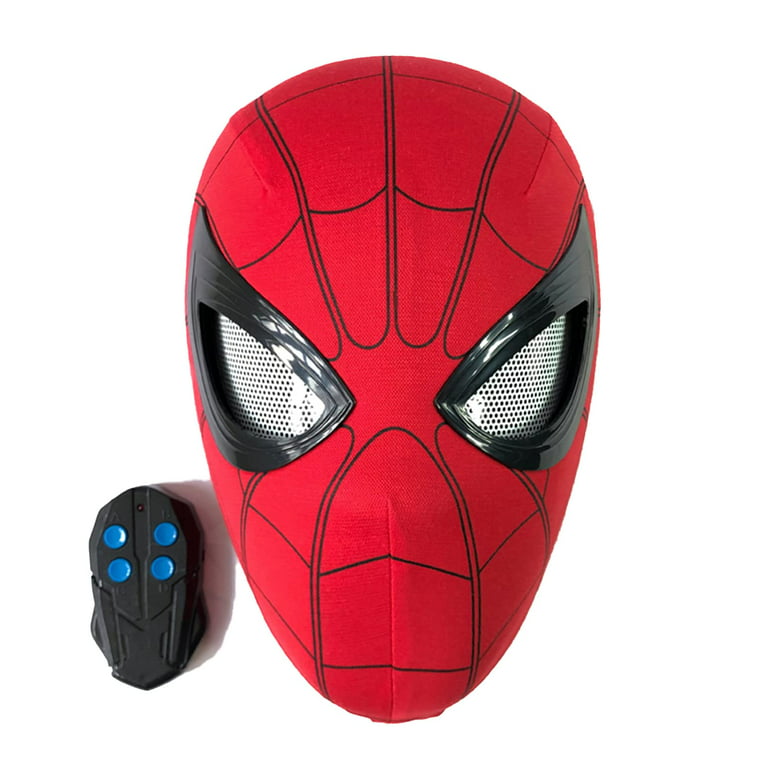 ulækkert Træts webspindel entusiastisk Spider Man Mask 1:1 Wearable Full Size Spider Man Helmet Remote Control  Eyes Cosplay Props - Walmart.com