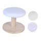 thumbnail image 3 of Taburete de planchar redondo de madera maciza, tabla de planchar resistente al calor, pequeño y estable. Blanco, 3 of 9