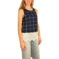 thumbnail image 2 of Maison Jules Womens Lace Trim Tank Top, 2 of 4